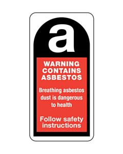Asbestos warning label